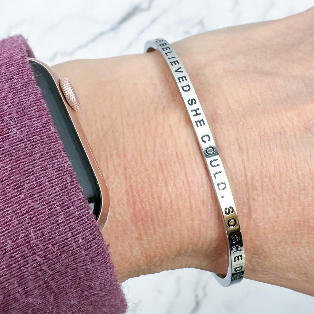 She Believed She Could, So She Did Bracelet