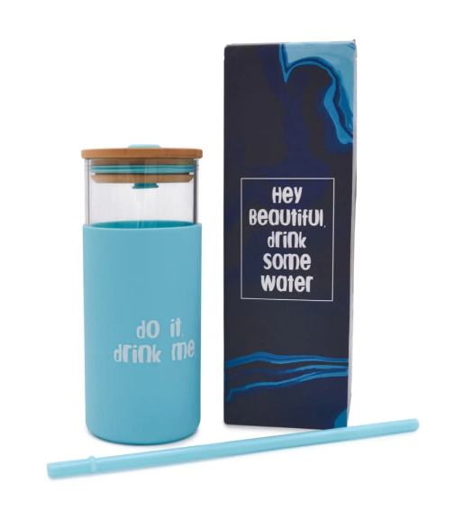 Drink Me Glass Water Bottle