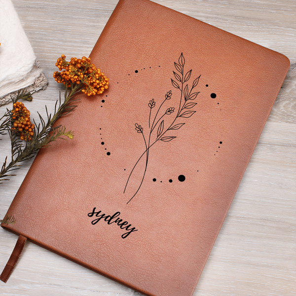 Personalized Wildflower Journal